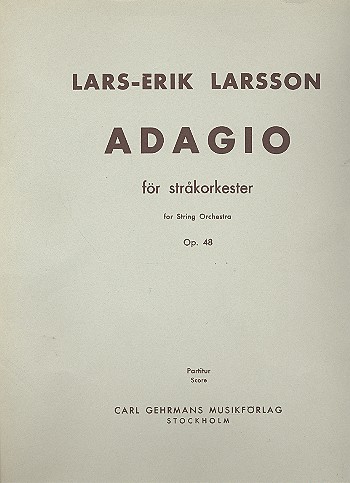 Adagio op.48 for string orchestra  score  