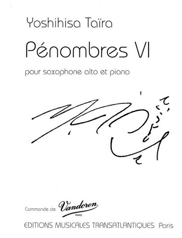 Pénombre 6  pour saxophone alto et piano  