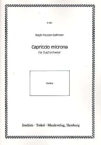 Capriccio Microna für Zupforchester  Partitur  