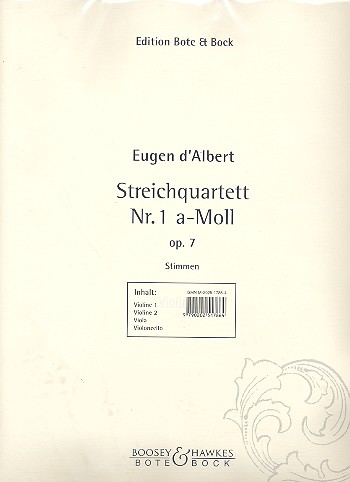 Streichquartett a-Moll Nr.1 op.7&nbsp;&nbsp;Stimmen&nbsp;&nbsp;