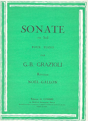 Sonate en sol   pour piano  