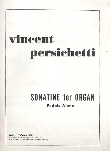 Sonatine&nbsp;&nbsp;for organ (pedals alone)&nbsp;&nbsp;