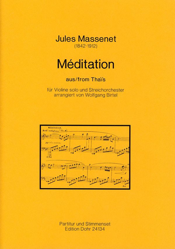 Méditation aus Thais für Violine  und Streichorchester  Partitur und Stimmen (Solo-3-3-2-2-1)