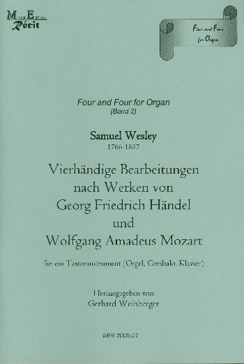 Bearbeitungen nach Werken von Händel und Mozart  für Tasteninstrument zu 4 Händen  Spielpartitur