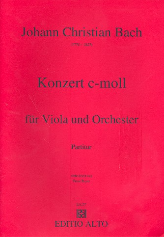 Konzert c-Moll  für Viola und Orchester  Partitur