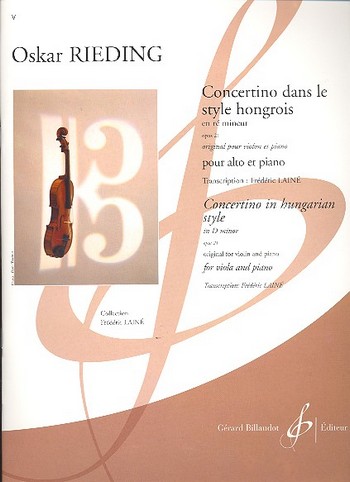 Concertino dans de style  hongrois ré mineur op.21  pour alto et piano