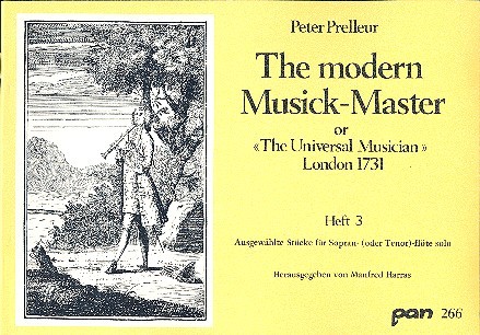 The modern Musick master or the universal&nbsp;&nbsp;musician Bd. 3 für Sopranblockfllöte solo&nbsp;&nbsp;