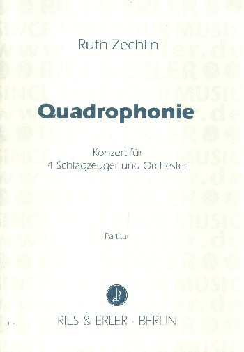 Quadrophonie  Konzert für 4 Schlagzeuger  und Orchester  Partitur