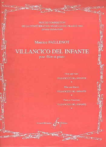 Villancico del infante&nbsp;&nbsp;pour flûte et piano&nbsp;&nbsp;