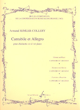 Cantabile et Allegro&nbsp;&nbsp;pour clarinette et piano&nbsp;&nbsp;