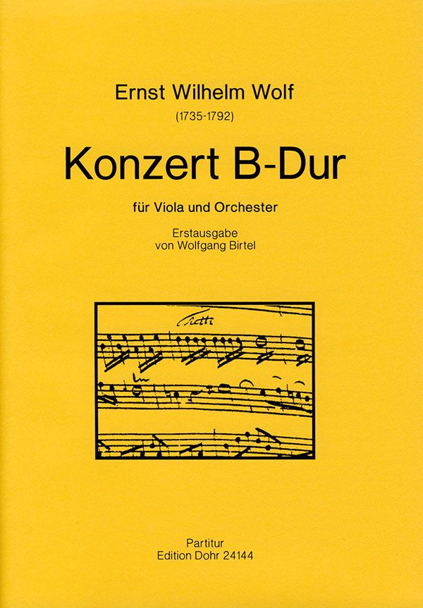 Konzert B-Dur  für Viola und Orchester  Partitur