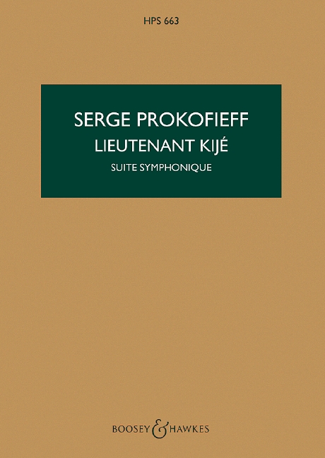 Lieutenant Kijé op. 60 HPS 663  für Orchester  Studienpartitur