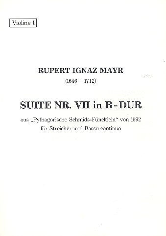 Suite Nr.7 B-Dur  für Streicher und Bc  Violine 1