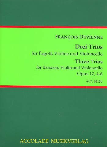 3 Trios op.17,4-6 für Fagott,  Violine und Violoncello  Partitur und Stimmen