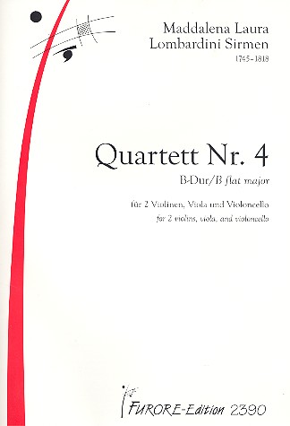 Quartett B-Dur Nr.4  für Streichquartett  Partitur und Stimmen
