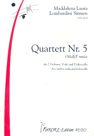 Quartett f-Moll Nr.5  für 2 Violinen, Viola und Violoncello  Partitur und Stimmen