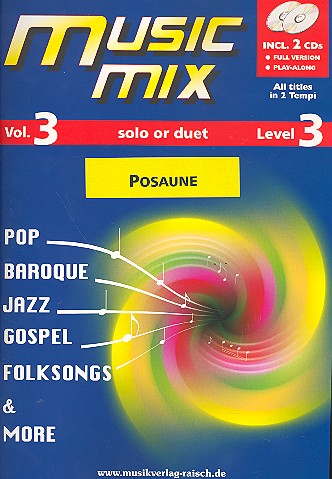 Music Mix vol.3 (+2 CD's)  für Posaune in C Bassschlüssel  