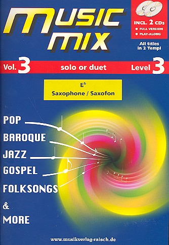 Music Mix vol.3 (+2 CD's)  für Altsaxophon  