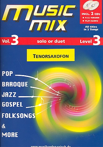 Music Mix vol.3 (+2 CD's)  für Tenorsaxophon  
