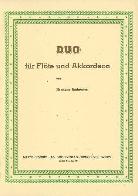 Duo  für Flöte und Akkordeon  Partitur und Stimme