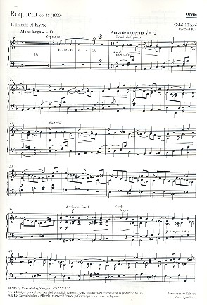 Requiem d-Moll op.48 (1900) für Soli,&nbsp;&nbsp;gem Chor und Sinfonie-Orchester&nbsp;&nbsp;Orgel