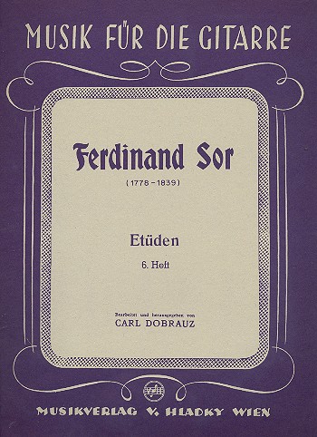 Etüden Band 6&nbsp;&nbsp;für Gitarre&nbsp;&nbsp;