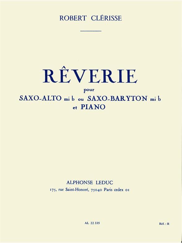 Reverie pour saxophone en mi b&nbsp;&nbsp;et piano&nbsp;&nbsp;