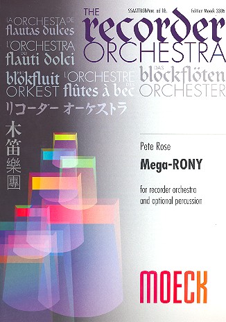 Mega-Rony for recorder orchestra,  percussion ad lib  score and parts