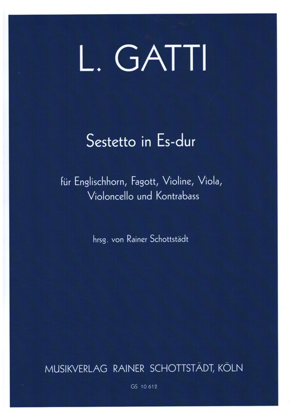 Sextett Es-Dur für Englischhorn, Violine, Viola,  Violoncello und Kontrabass  Partitur und Stimmen
