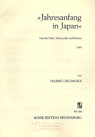 Jahresanfang in Japan für Flöte,&nbsp;&nbsp;Violoncello und Klavier&nbsp;&nbsp;Stimmen,  Archivkopie