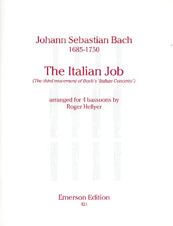 The Italian Job for 4 bassoons&nbsp;&nbsp;score and parts&nbsp;&nbsp;