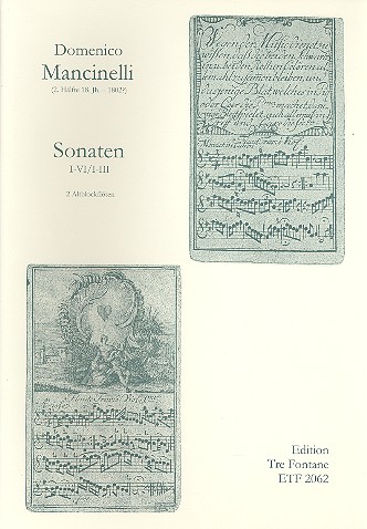Sonaten op.3 Band 1 (Nr.1-3)  für 2 Altblockflöten  Spielpartitur