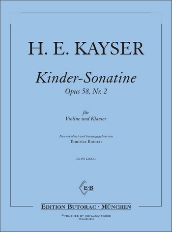 Kinder-Sonatine op.58,2 für Violine  und Klavier  