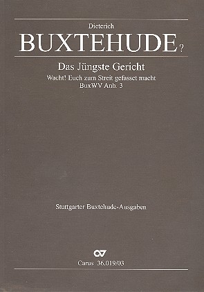 Das jüngste Gericht BuxWV Anh3&nbsp;&nbsp;für Soli, gem Chor, 2 Vl, 2 Va und Bc&nbsp;&nbsp;Klavierauszug