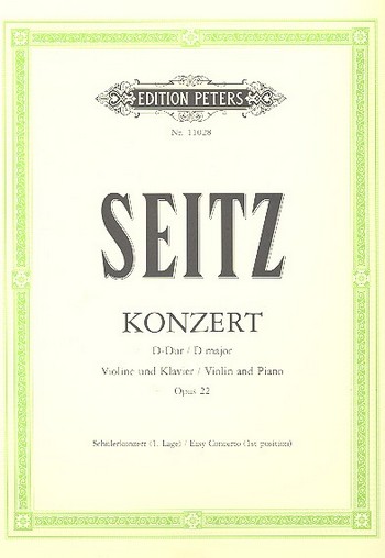 Konzert D-Dur op.22 für Violine und Orchester  für Violine  und Klavier  