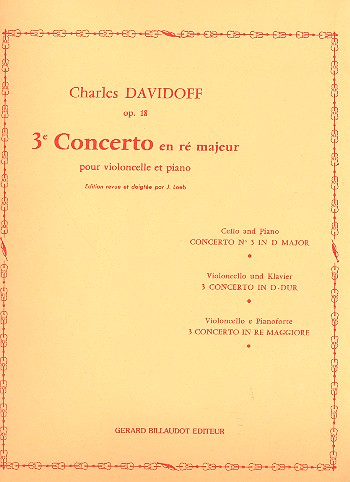 Concerto D-Dur Nr.3 op.18  für Violoncello und Klavier  