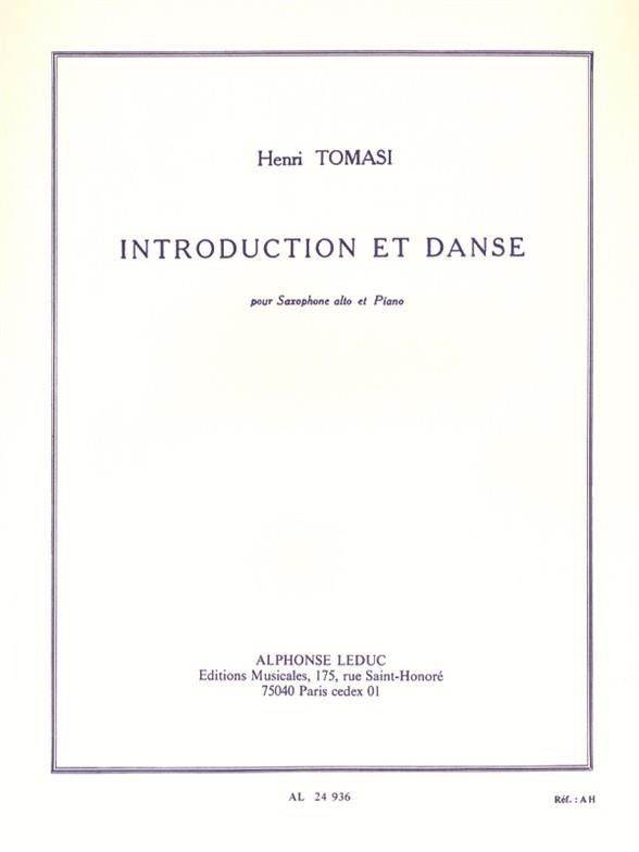 Introduction et Danse&nbsp;&nbsp;pour saxophone alto et piano&nbsp;&nbsp;