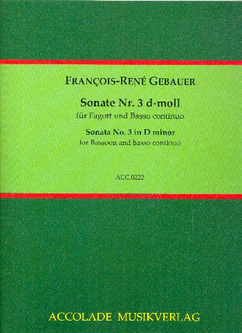 Sonate d-Moll Nr.3  für Fagott und Bc  