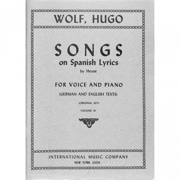 Songs on Spanish Lyrics vol.3&nbsp;&nbsp;for voice and piano (original key) (dt/en)&nbsp;&nbsp;
