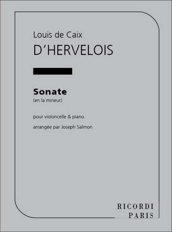 Sonate la mineur pour  violoncelle et piano  