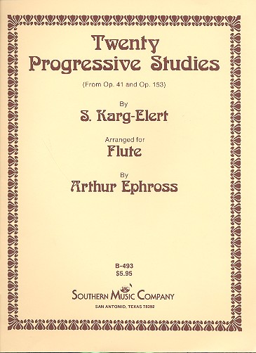 20 progressive studies for Flute  20 progressive studies op.41,153:  for flute