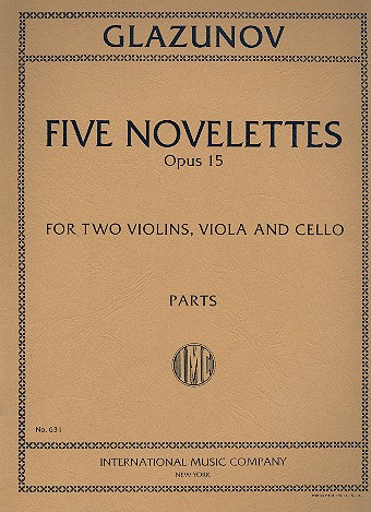 5 Novelettes op. 15  für 2 Violinen, Viola und Violoncello  Stimmen