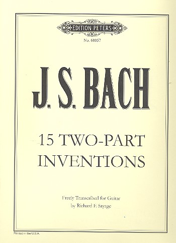 15 Zweistimmige Inventionen&nbsp;&nbsp;für Gitarre&nbsp;&nbsp;