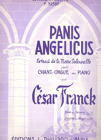 Panis Angelicus pour chant (mezzo, sol majeur)  et piano (orgue)  