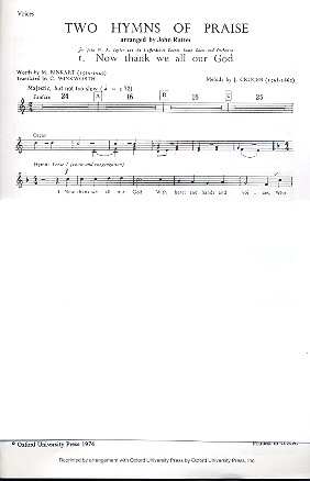 Now thank we all our God  for mixed chorus and orchestra  chorus score (en)