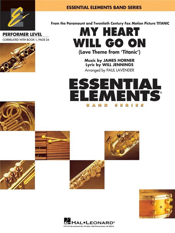 My Heart will go on:  for concert band  score and parts