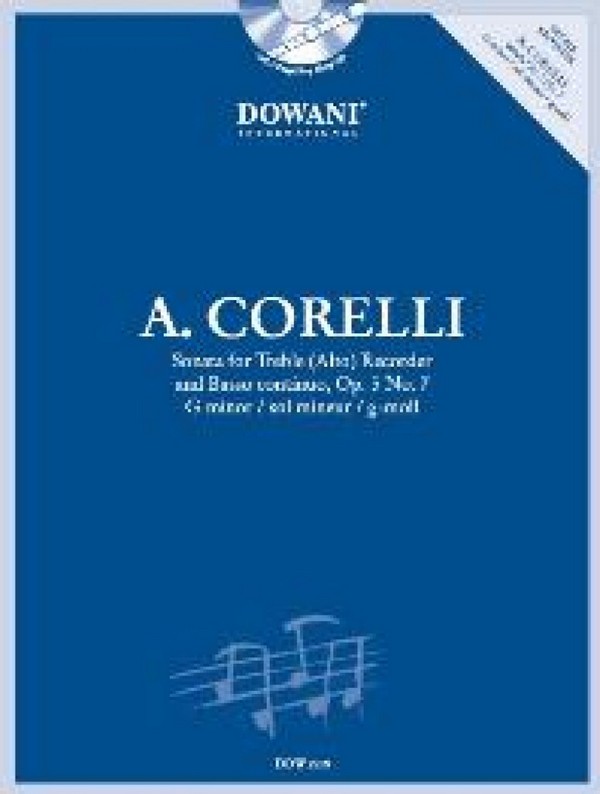 Sonate g-Moll op.5,7 (+CD) für  Altblockflöte und Bc  