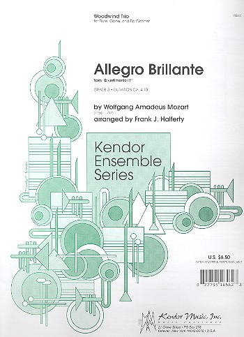 Allegro Brillante&nbsp;&nbsp;für Flöte, Oboe und Klarinette&nbsp;&nbsp;Partitur und Stimmen