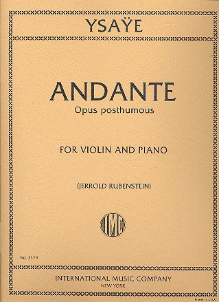 Andante op.posth.  for violin and piano  