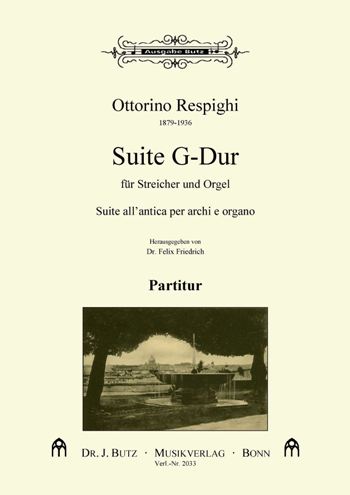 Suite G-Dur&nbsp;&nbsp;für Streichorchester und Orgel&nbsp;&nbsp;Partitur